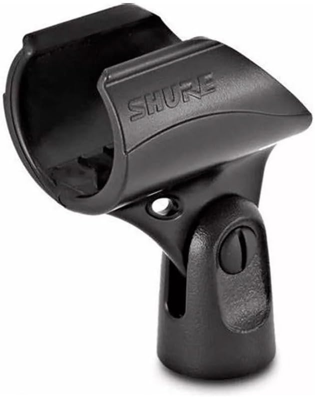 Suporte Shure WA371 para microfone sem fio, preto fosco, com design curvado e resistente