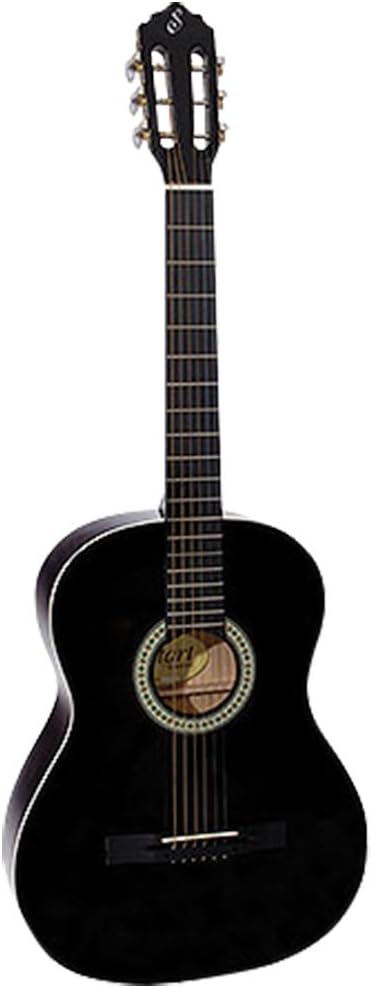 Violão acústico Giannini Start S-14 preto com cordas de aço e acabamento brilhante