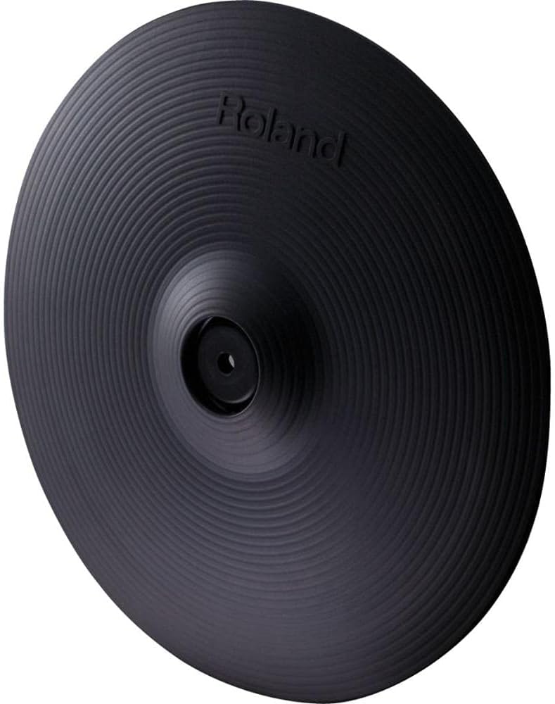 Roland CY-12C, prato crash para bateria eletrônica, preto, superfície texturizada circular