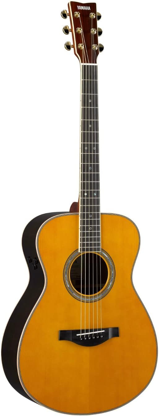 Violão Yamaha série L transacústico concerto jumbo vintage tint