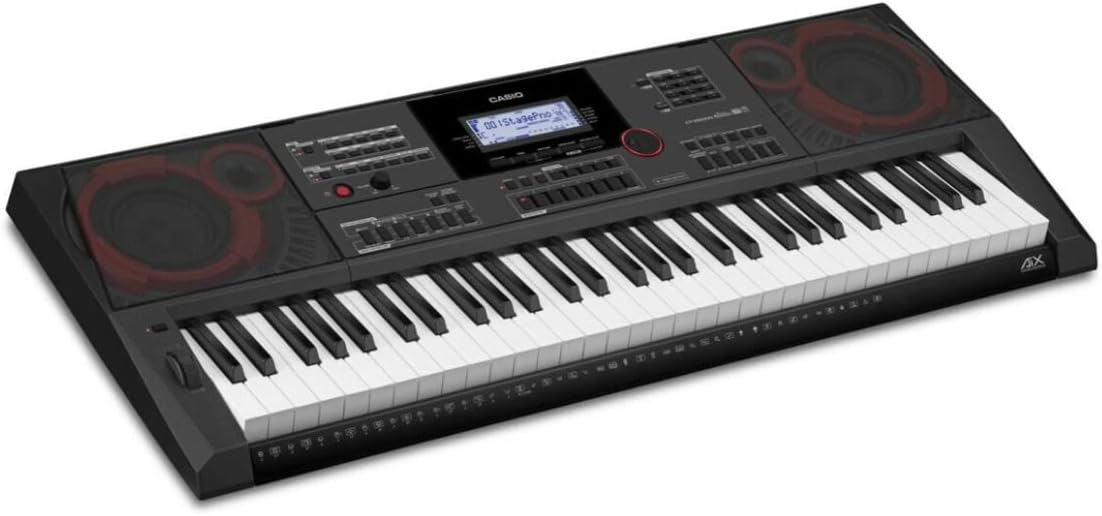 Teclado Casio CT-X5000 em uso com painel e teclas visíveis