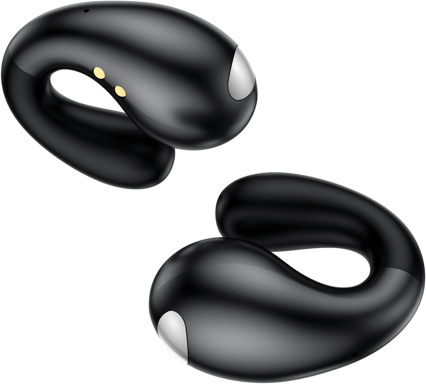 Fones de ouvido Boytond preto opaco com design ergonômico e formato intra-auricular aberto