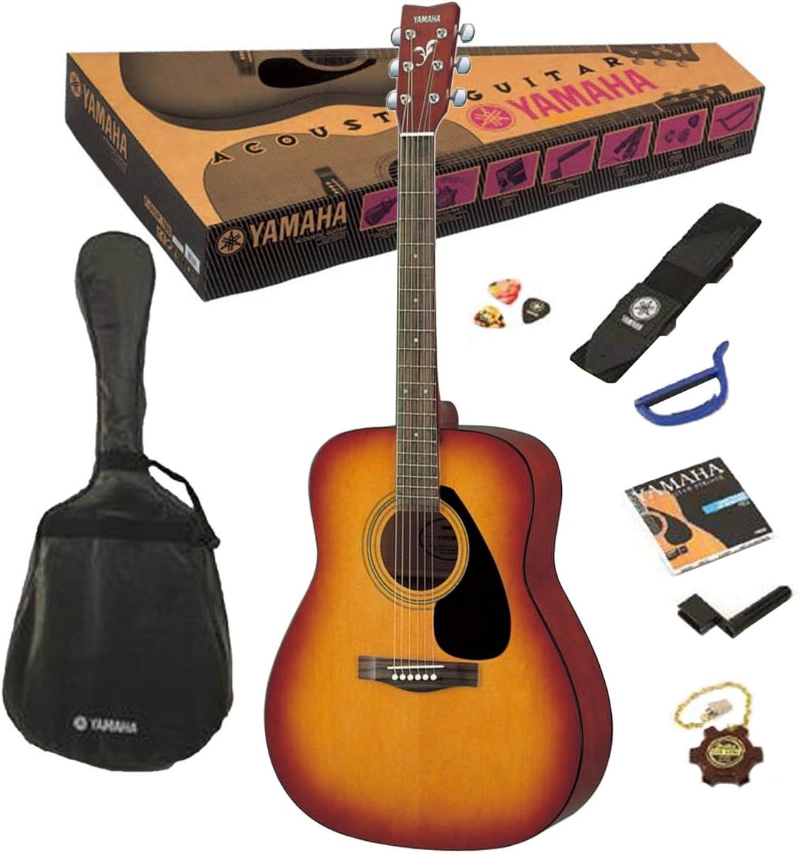Violão folk acústico Yamaha F310P em acabamento Tobacco Brown Sunburst