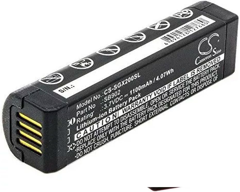 Imagem detalhada da bateria recarregável Shure SB902 mostrando informações técnicas