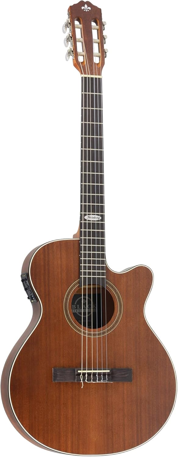 Violão elétrico Strinberg SL200C MGS com corpo flat em mogno fosco