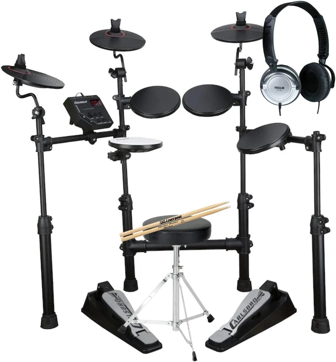 Bateria eletrônica Odery Carlsbro CSD100 com banco e fone de ouvido