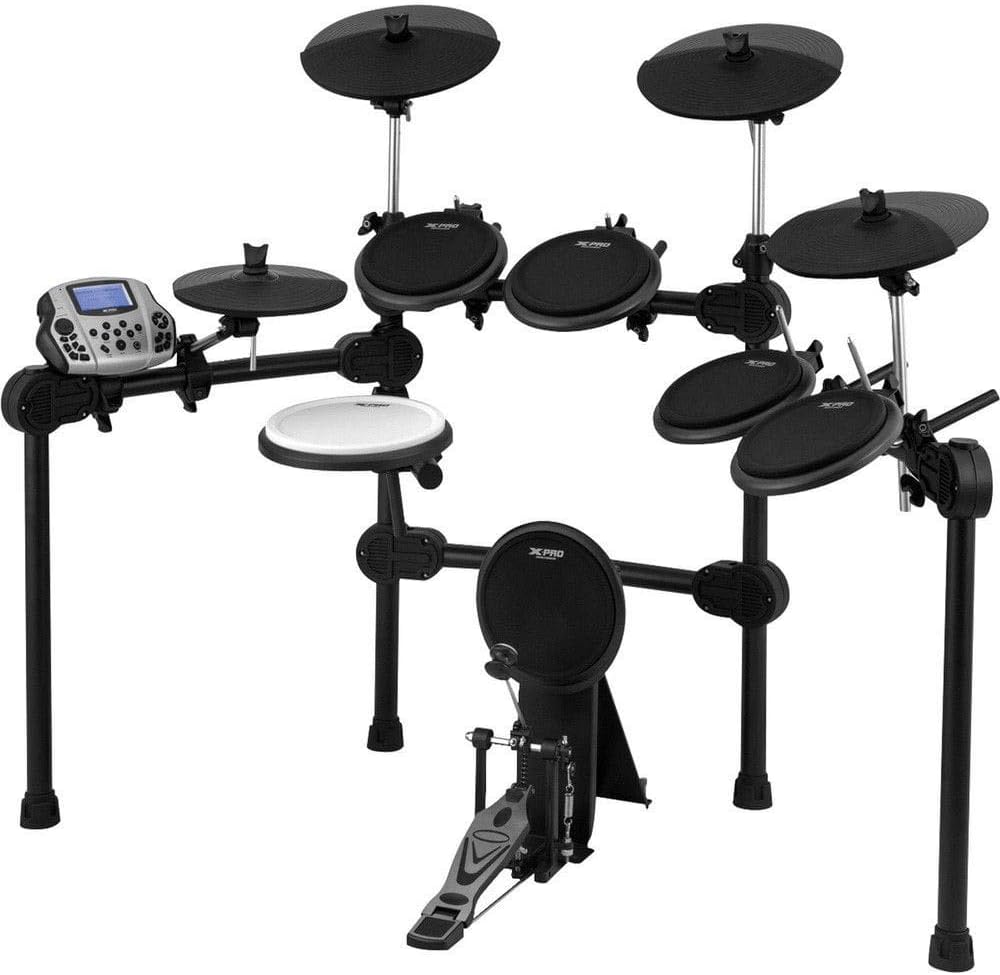 Bateria eletrônica Ibanez ED100 com múltiplos pads e pedal de bumbo