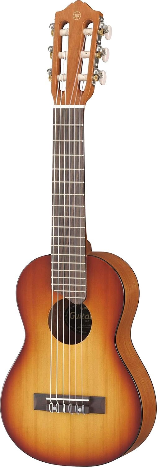 Imagem frontal do Yamaha GL-1 Guitalele Ukulele em tom Tobacco Brown Sunburst
