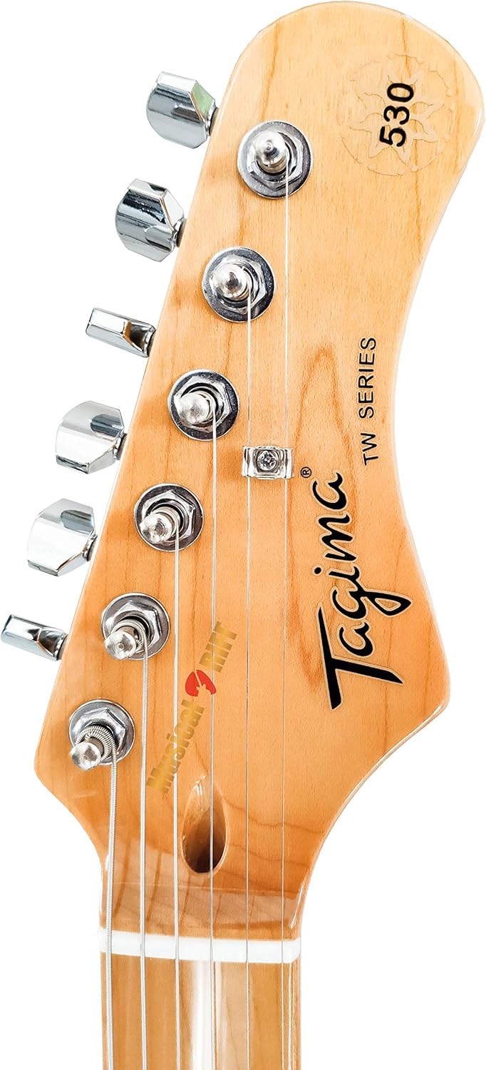 Cabeça do braço da guitarra Tagima TG-530 Woodstock em maple com tarraxas cromadas