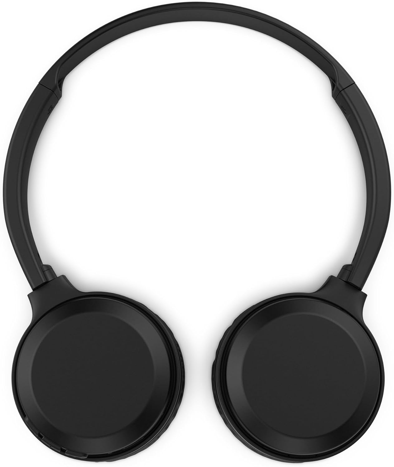 Fones de ouvido Philips TAH1108BK/55 preto, estilo on-ear, vista superior com almofadas acolchoadas
