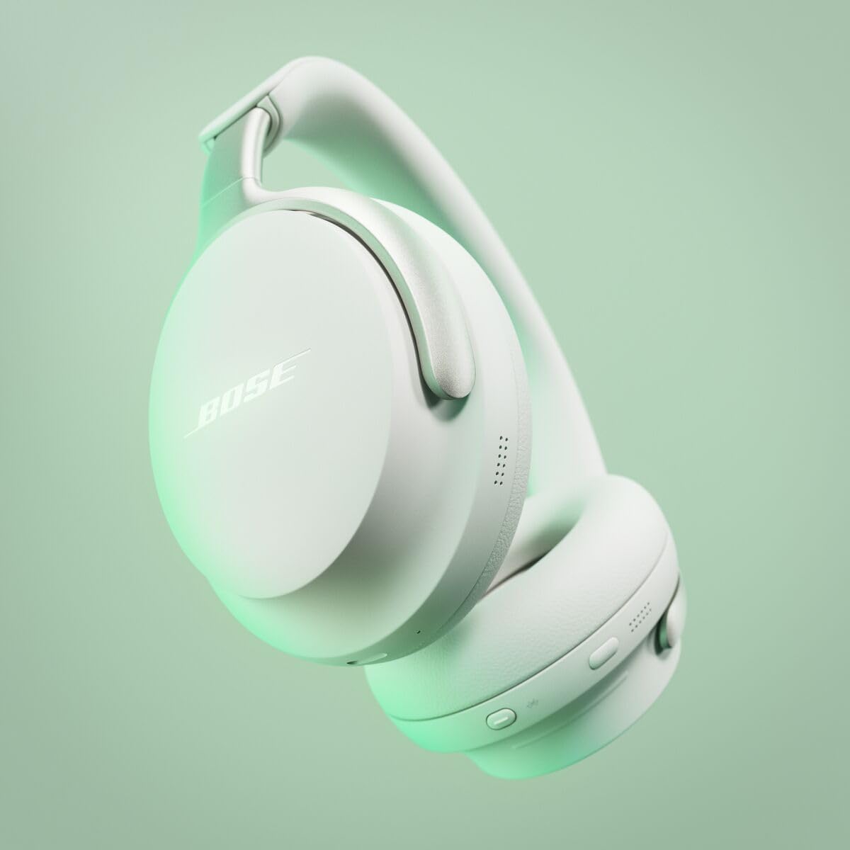 Fone de ouvido Bose QuietComfort Ultra Wireless branco, formato over-ear, com design ergonômico e acabamento fosco