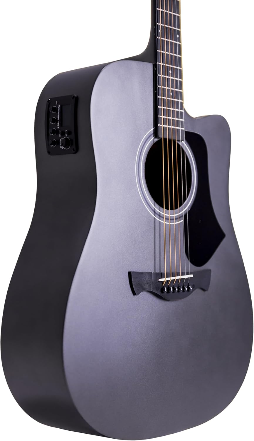 Violão Tagima Andes Folk Cutaway EQ com tampo em Spruce, acabamento cinza fosco, corpo com corte cutaway.